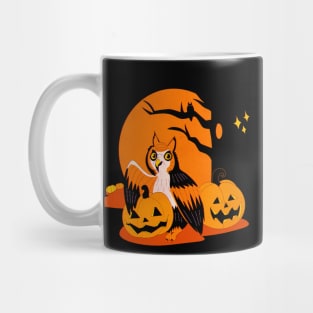 Vintage Halloween Owl Design Mug